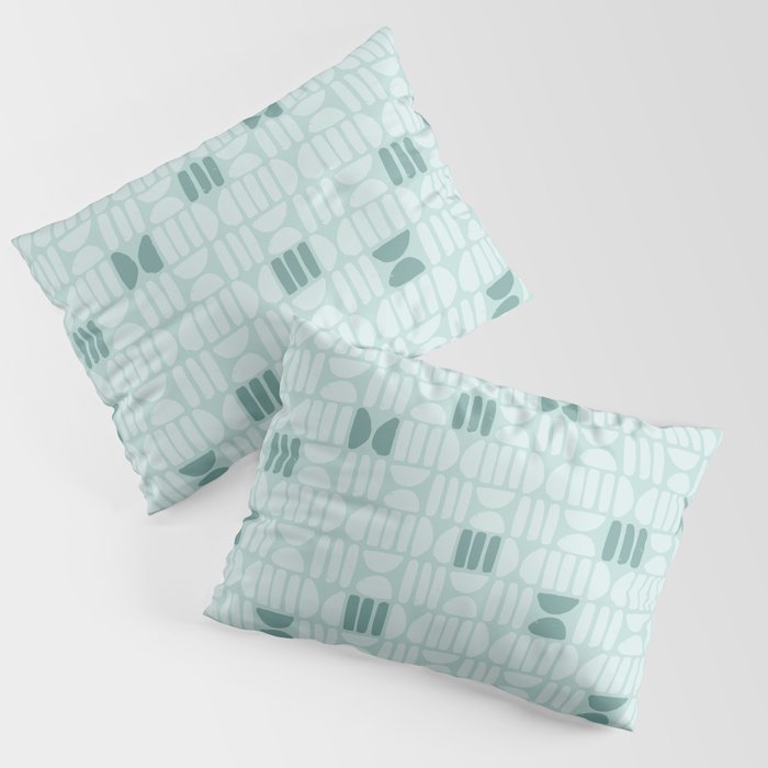 Bold Minimalism Teal Pillow Sham Gallery Image 3