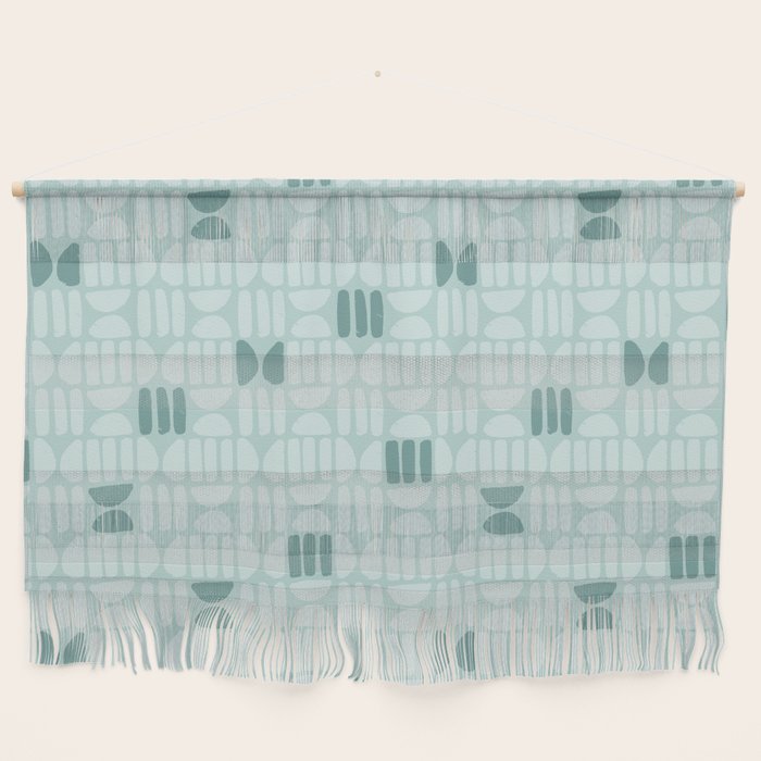 Bold Minimalism Teal Wall Hanging Gallery Image 1