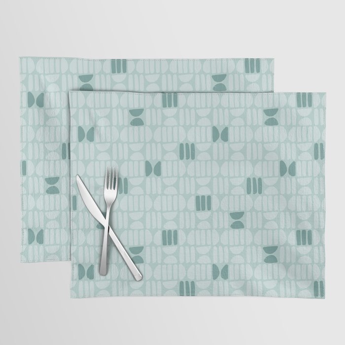 Bold Minimalism Teal Placemat Gallery Image 1