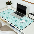 Bold Minimalism Teal Desk Mat Gallery Image 2