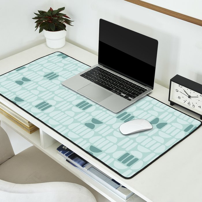 Bold Minimalism Teal Desk Mat Gallery Image 2