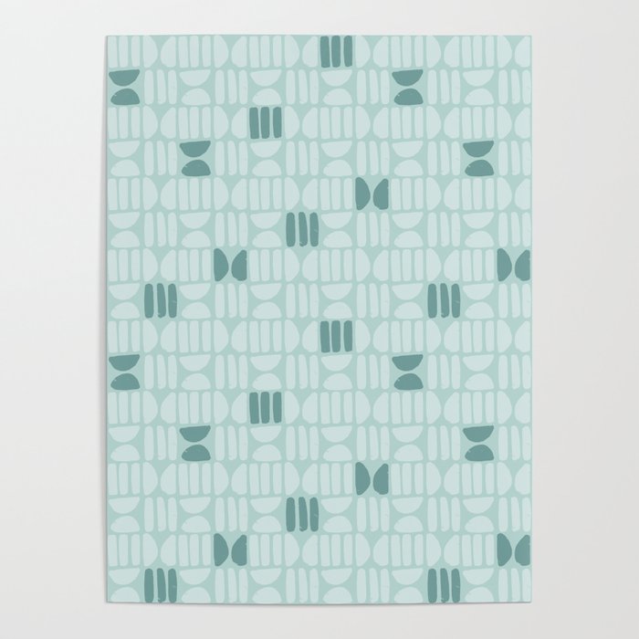 Bold Minimalism Teal Poster Gallery Image 4
