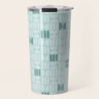 Bold Minimalism Teal Travel Mug Gallery Image 1