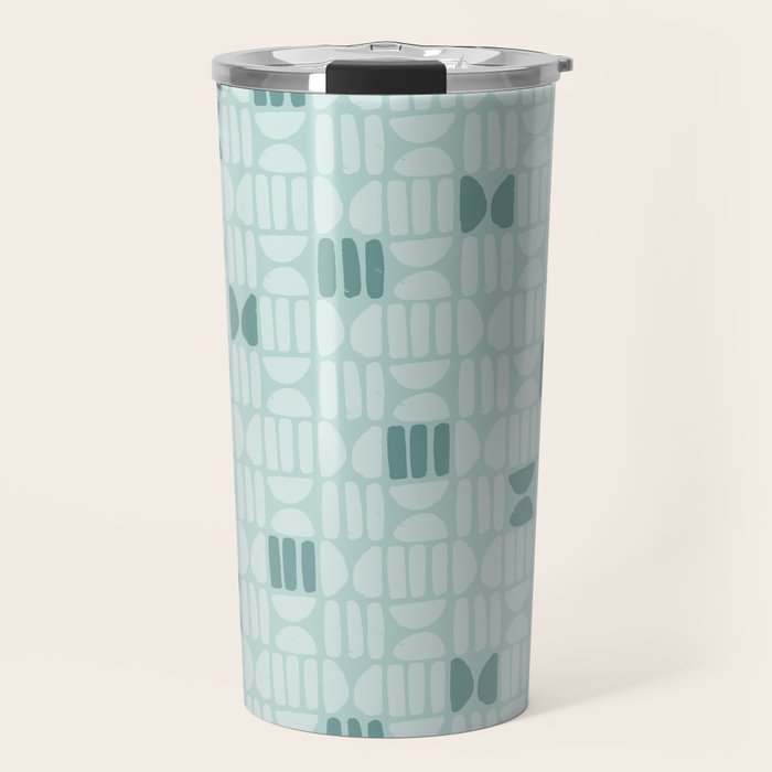 Bold Minimalism Teal Travel Mug Gallery Image 1