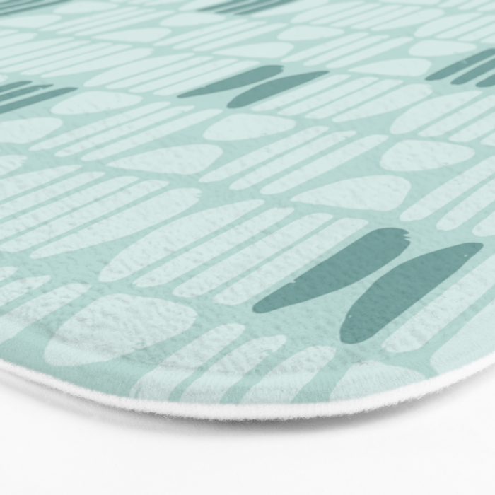 Bold Minimalism Teal Bath Mat Gallery Image 3