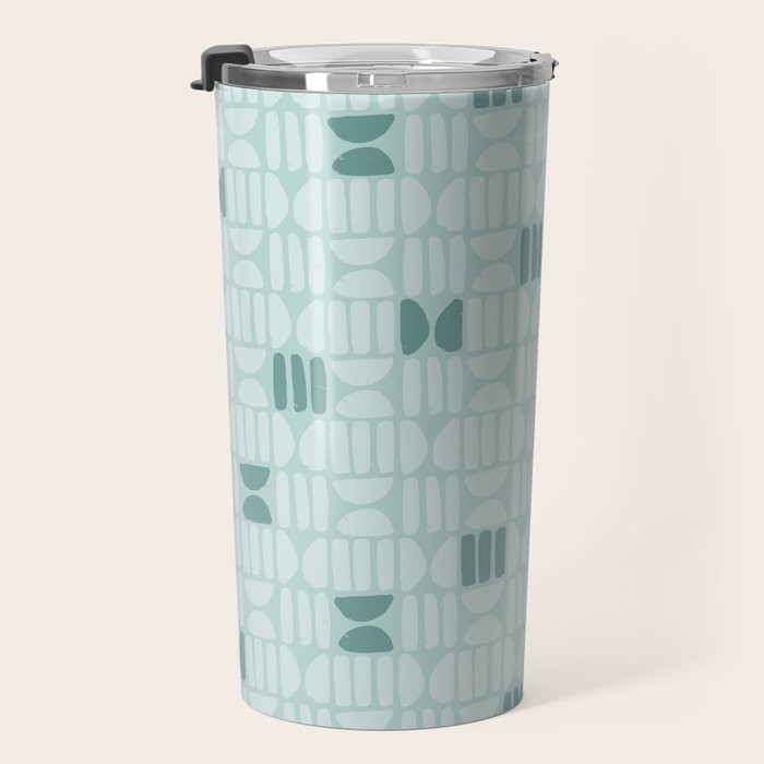 Bold Minimalism Teal Travel Mug Gallery Image 3