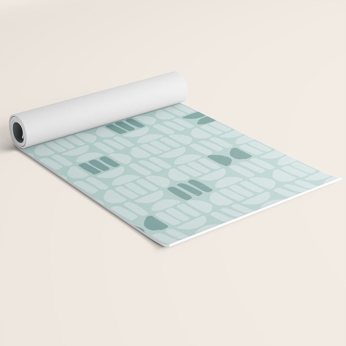 Bold Minimalism Teal Yoga Mat Gallery Image 2