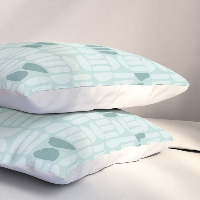 Bold Minimalism Teal Pillow Sham Gallery Image 3