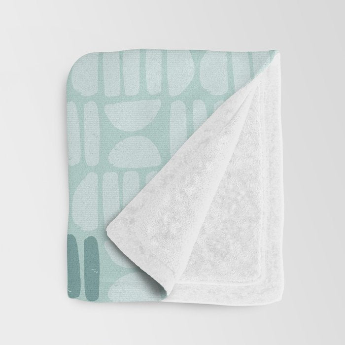 Bold Minimalism Teal Throw Blanket Gallery Image 3