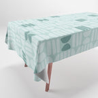 Bold Minimalism Teal Tablecloth Gallery Image 1