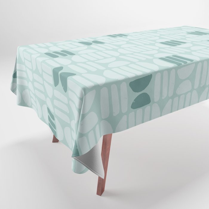 Bold Minimalism Teal Tablecloth Gallery Image 1