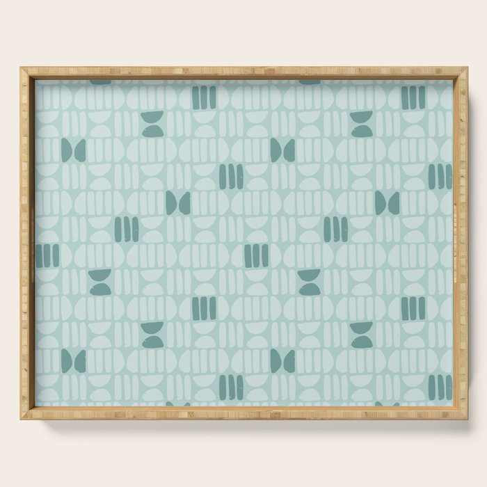 Bold Minimalism Teal Serving Tray Gallery Image 1