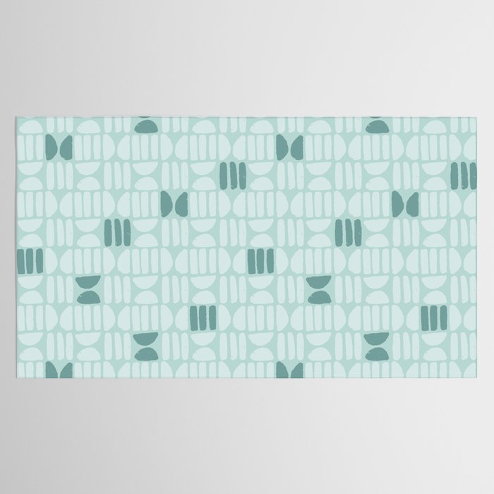 Bold Minimalism Teal Tablecloth Gallery Image 2