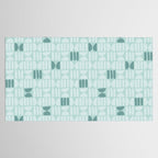 Bold Minimalism Teal Tablecloth Gallery Image 2