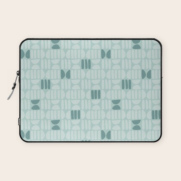 Bold Minimalism Teal Laptop Sleeve Gallery Image 1