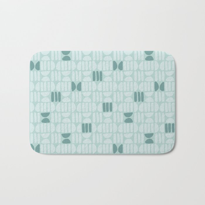 Bold Minimalism Teal Bath Mat Gallery Image 1