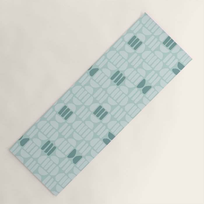 Bold Minimalism Teal Yoga Mat Gallery Image 1