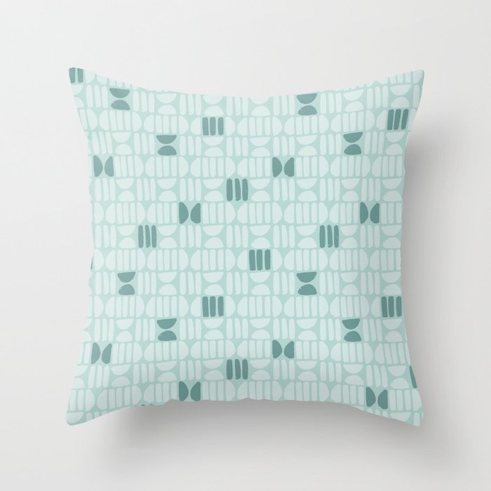 Bold Minimalism Teal Throw Pillow Gallery Image 6
