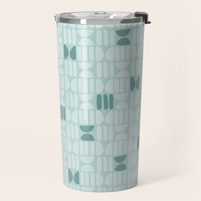 Bold Minimalism Teal Travel Mug Gallery Image 2