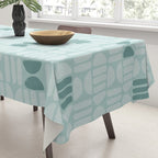 Bold Minimalism Teal Tablecloth Gallery Image 3