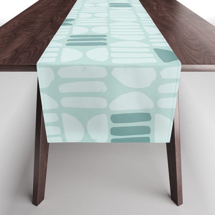 Bold Minimalism Teal Table Runner Gallery Image 1
