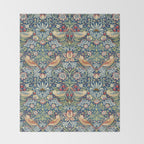 Strawberry Thief by William Morris, 1883 Throw Blanket Gallery Image 2