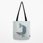 Whimsical Blue Whale Tote Bag Gallery Image 2