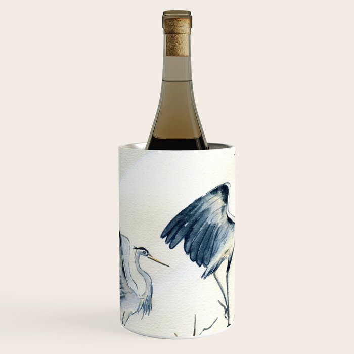 Couple of Great Blue Heron Wine Chiller Gallery Image 1