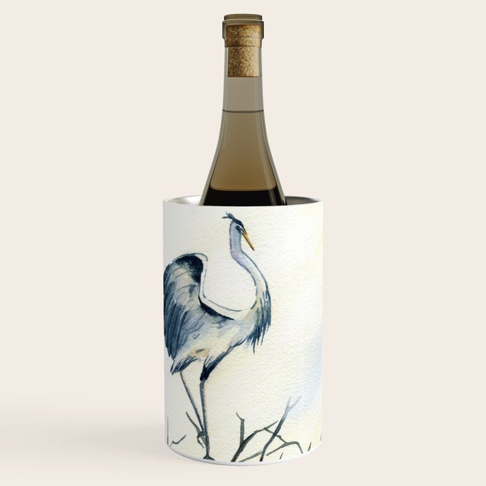 Couple of Great Blue Heron Wine Chiller Gallery Image 3