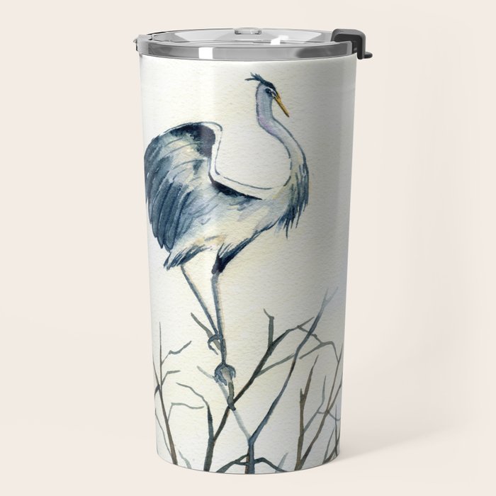 Couple of Great Blue Heron Travel Mug Gallery Image 2