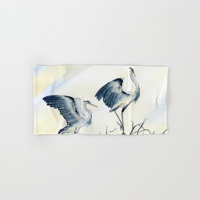 Couple of Great Blue Heron Bath Towel Gallery Image 1