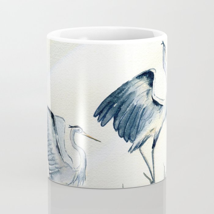 Couple of Great Blue Heron Coffee Mug Gallery Image 4