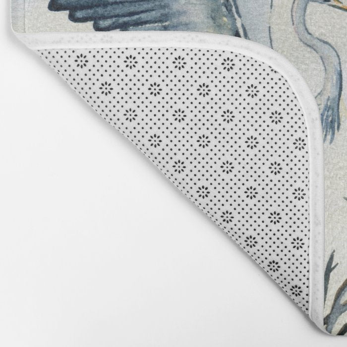 Couple of Great Blue Heron Bath Mat Gallery Image 2