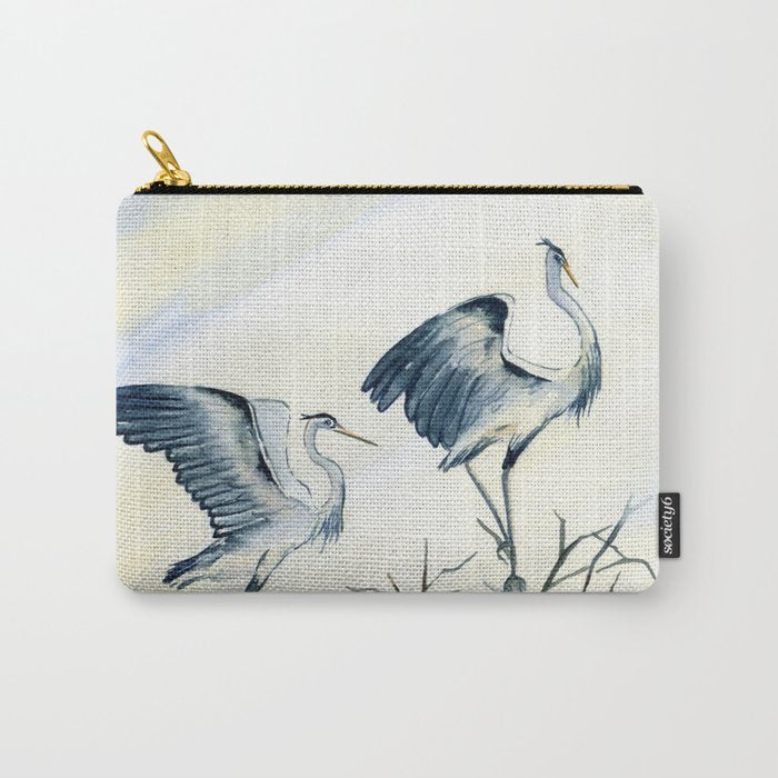Couple of Great Blue Heron Carry All Pouch Gallery Image 1