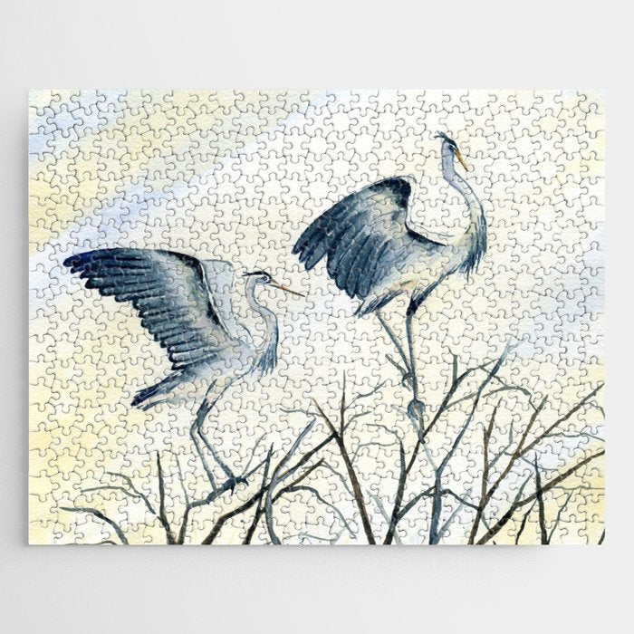 Couple of Great Blue Heron Jigsaw Puzzle Gallery Image 1
