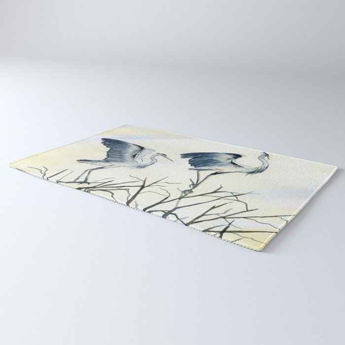 Couple of Great Blue Heron Rug Gallery Image 3