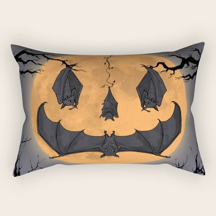 Halloween Moon Rectangular Pillow Gallery Image 1