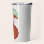 Hand-Drawn Geometric Circles with Stripes Travel Mug Gallery Image 2