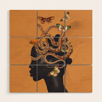 Snake and Butterflies Wood Wall Art Gallery Image 1