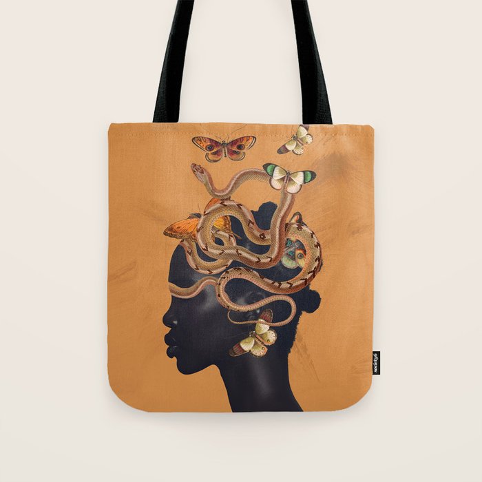Snake and Butterflies Tote Bag Gallery Image 1