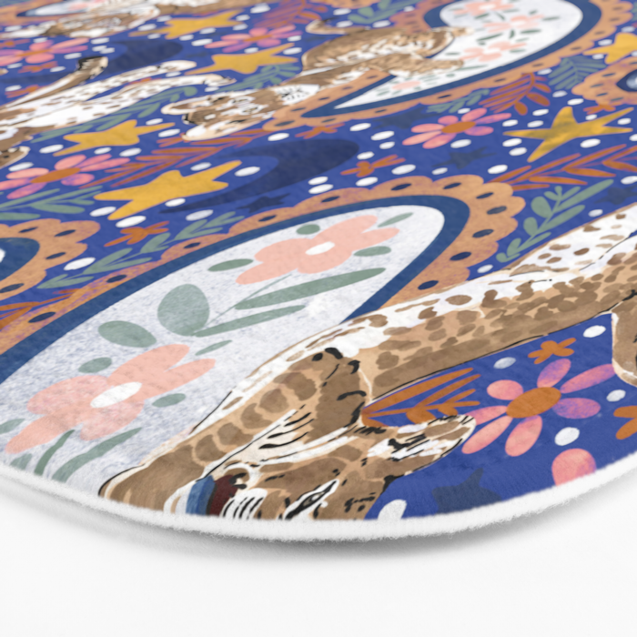 Leopard Cubs Starry Night Bath Mat Gallery Image 3
