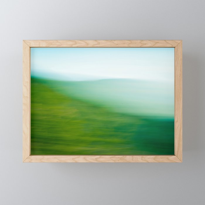 Mountains and Sea - green abstract nature photograph Mini Art Print Gallery Image 1