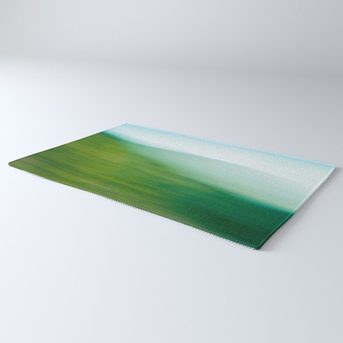Mountains and Sea - green abstract nature photograph Rug Gallery Image 3