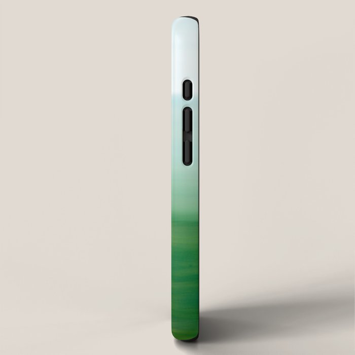 Mountains and Sea - green abstract nature photograph iPhone Case Gallery Image 2