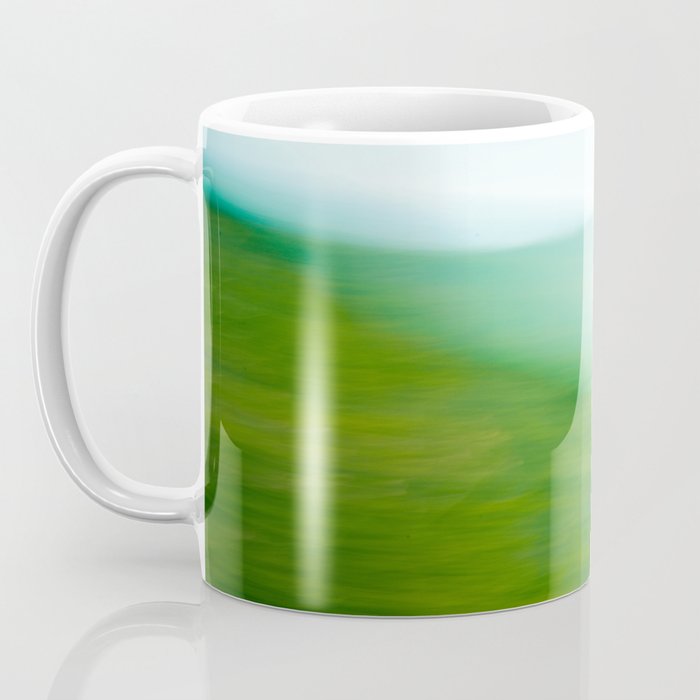 Mountains and Sea - green abstract nature photograph Coffee Mug Gallery Image 3