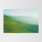 Mountains and Sea - green abstract nature photograph Rug Gallery Image 2