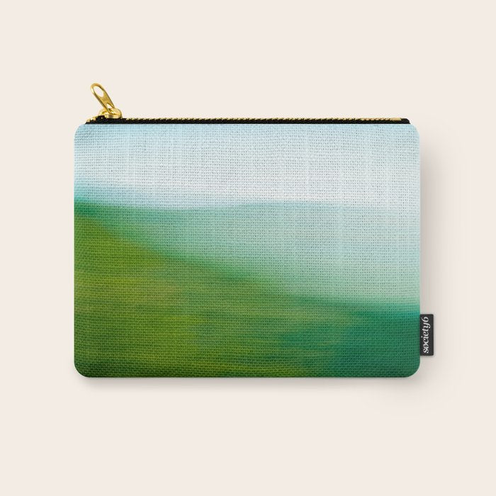 Mountains and Sea - green abstract nature photograph Carry All Pouch Gallery Image 1