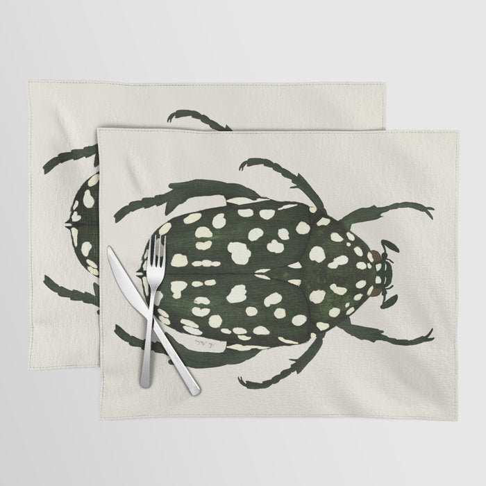 green beetle insect Placemat Gallery Image 1