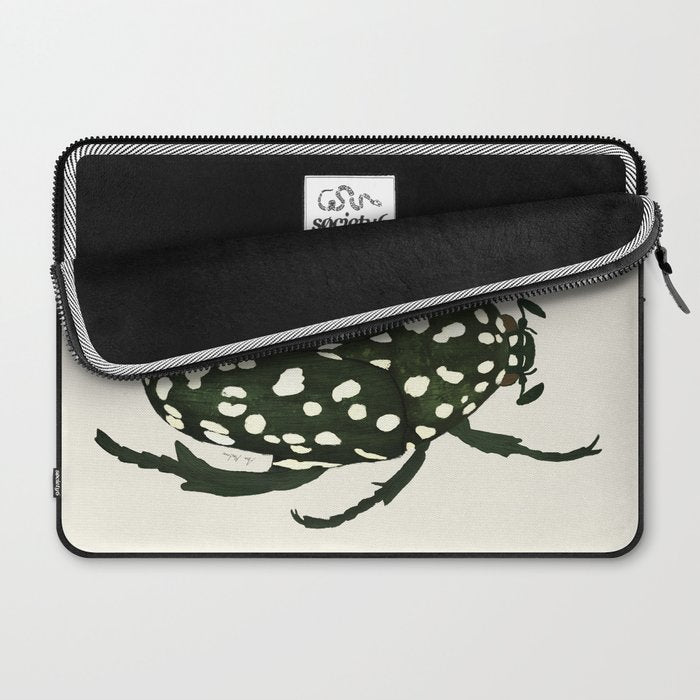 green beetle insect Laptop Sleeve Gallery Image 2