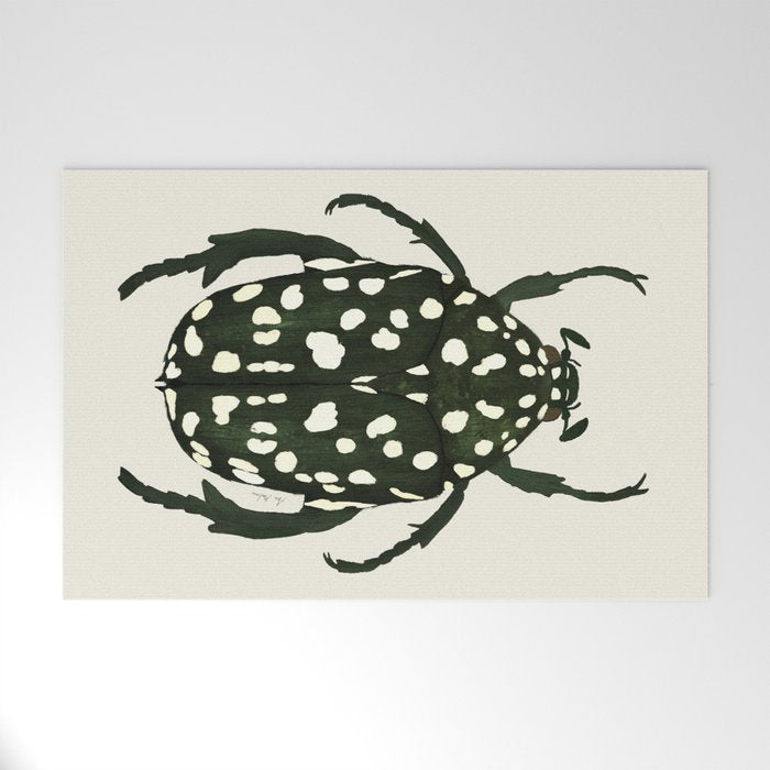 green beetle insect Welcome Mat Gallery Image 1